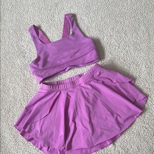 Girls DSG athletic skirt and sports bra set